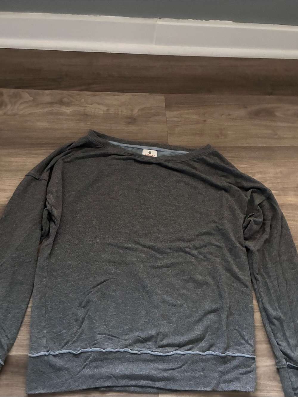 Sundry Long Sleeve Gray Shirt size 2